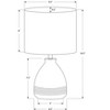 Monarch Specialties Lighting 17inchH Table Lamp Cream Ceramic Ivory / Cream Shade Modern - 4 of 4
