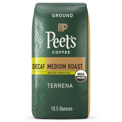 Peet's Organic Decaf Terrena Medium Roast Ground Coffee - 10.5oz