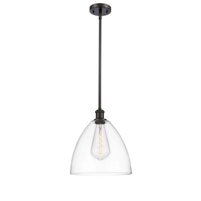 Bristol Glass - 1 Light Mini Pendant In Industrial Style-12.75 Inches Tall and 12 Inches Wide