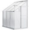 Outsunny 6' X 4' Aluminum Lean-to Greenhouse Polycarbonate Walk-in ...