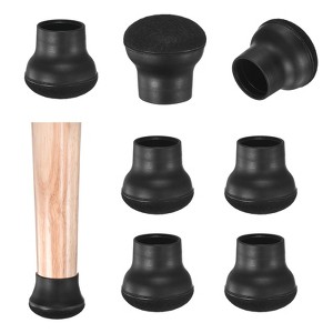 Unique Bargains Silicone Round Chair Leg Cap Floor Protectors 8 Pcs - 1 of 4