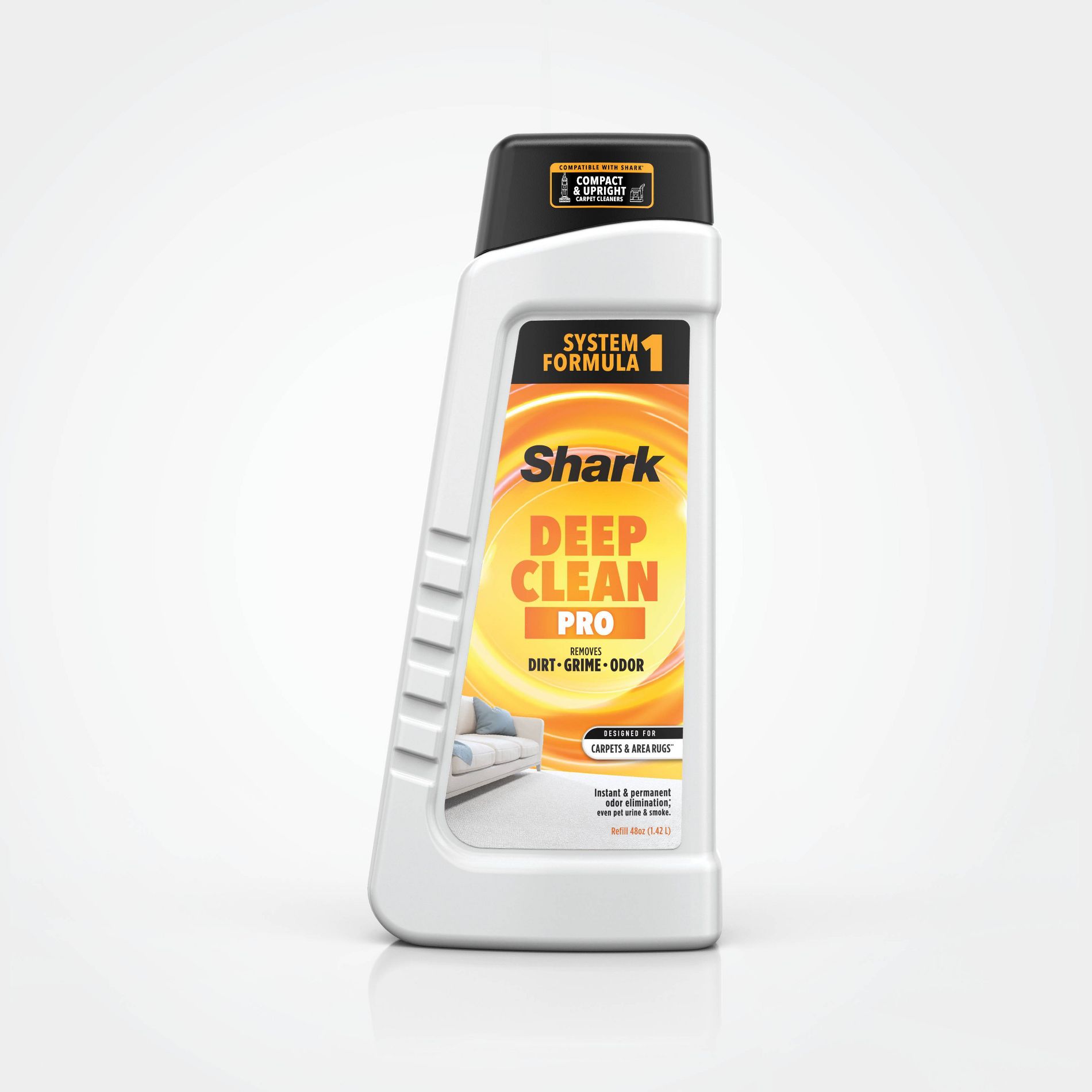Shark CarpetXpert Deep Clean Pro Formula 48oz: Unscented Carpet & Upholstery Cleaner, Removes Pet Stains & Odors