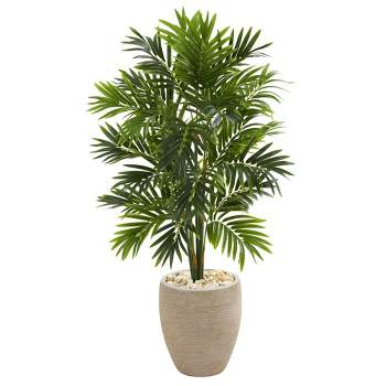 Nearly Natural 4’ Areca Artificial Palm Tree in Sand Colored Planter