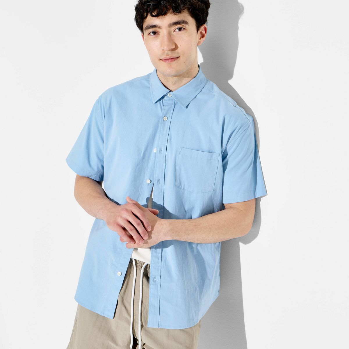 Men's Game Day Full Button Solid Camp Shirt - Goodfellow & Co™ - thumbnail 10