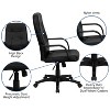 Flash Furniture Holly High Back Black Glove Vinyl Executive Swivel Office Chair with Arms - 3 of 4