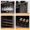 Garvee Black 70-Inch Farmhouse Bar Wine Cabinet with Sliding Barn Doors, Ample Storage Space, Wine & Glass Racks - Versatile Coffee - 4 of 4