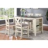 Vynxaria Modern Faux Leather White Tufted Set of 2 Chairs Dining Seat Chair - 3 of 4