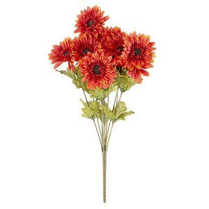 Darice 16.5" Blood Orange Artificial Spider Daisy Floral Spray - 1 of 2