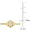 EVERLY JEWELRY | Yellow Plated Sterling Silver 1/10 CT TW Diamond Fashion Ring - 4 of 4