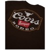 Mens Coors Banquet Rodeo Logo Brown Colorway Front and Back Print T-Shirt - 4 of 4