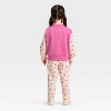 Toddler Girls' 2pc Bluey Valentines Fleece Sweatshirt and Pant Set - Pink - 2 of 4