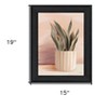 HomeRoots Striped Bohemian Plant Black Framed Print Wall Art - 3 of 4