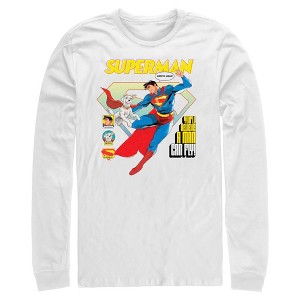 Mens Superman A Man Can Fly Long Sleeve Shirt - 1 of 4