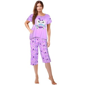 JEFFRICO Womens Pajamas For Women Capri Set Sleepwear Soft Pajamas - 1 of 4