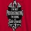 Rerun Island Men's Not Procrastinating Long Sleeve Graphic Cotton Sweatshirt Hoodie - 2 of 4