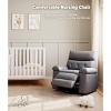 Oversized Wide Rocker Swivel Recliner Chair - Faux PU Leather Large Manual Recliner for Adults - 2 of 4