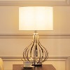 Aukfa 22.8" Modern Metal Table Lamp with Linen Shade – Elegant Home & Office Decor for Bedroom, Living Room - 3 of 4
