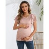 Maternity Tops Women's Flying Short Sleeve Stylish T Shirt Casual Pregnancy Clothes - 2 of 4