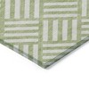 Artichoke Green And Ivory Geometric Washable Indoor Outdoor Area Rug - 4 of 4
