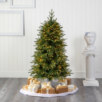 5ft Green Vancouver Fir Artificial Christmas Tree with Clear LED Lights
