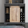 31 Inch Farmhouse Barn Door Bar Cabinet For Living Room, Dining Room - 2 of 4