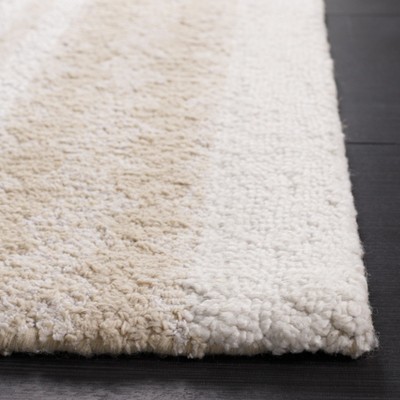 Ivory Hand-Tufted Wool and Viscose 6' x 9' Area Rug