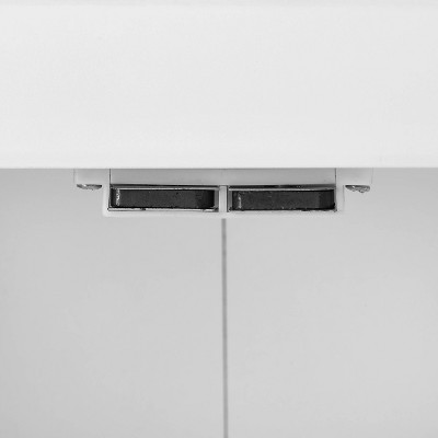 Savannah 31" White MDF Wall-Mounted Bathroom Cabinet with Chrome Hardware