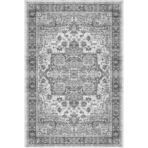 Whizmax 8x10ft Traditional Oriental Medallion Floral Design Area Rug-washable  Vintage Runner Rug,gray : Target