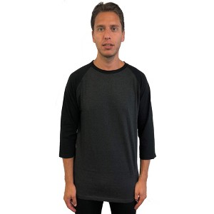 At The Buzzer Men's Baseball Raglan Sleeve Solid Shirt - 1 of 1