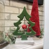 8.5"H 11"H & 13.25"H Sullivans Christmas Tree With Bell Silhouette Set of 3 Green-Red Indoor Christmas Decor - 4 of 4