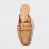 Women's Wendy Raffia Mule Flats - A New Day™ Brown - 3 of 4