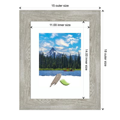 Dove Greywash Narrow Wood Wall Picture Frame 11x14