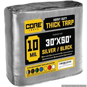 Core Tarps Heavy Duty 10 Mil Tarp Cover, UV Resistant, Rip Proof for Roof, Camping, Patio, Pool, Boat - 1 of 4