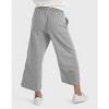 Hanes Originals Women's French Terry Wide Leg Cropped Pants - 3 of 4
