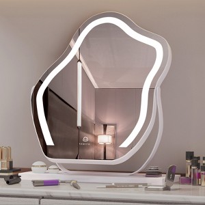 VANITII Vanity Makeup Cloud LED Mirror With Lights Strip Smart Control Wall Mount Decor Glass Hanging Removable - 1 of 4