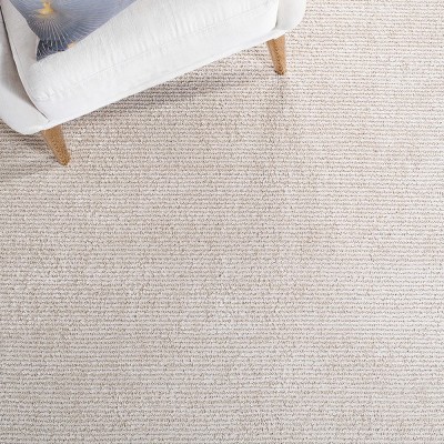 Beige Hand Tufted Wool and Viscose Rectangular Rug