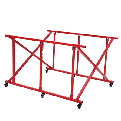 Folding Truck Bed Cart, 800 lb Capacity Heavy-Duty Dolly with 6 Wheels and Steel Frame for Auto Parts & Cargo Transport