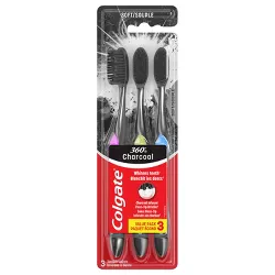 Colgate 360 Charcoal Toothbrush Soft - 3ct