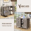 Lateral File Cabinet with 3 Drawers and Open Storage Shelf, Large Wood Printer Stand - 4 of 4