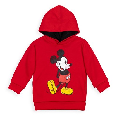 Disney Mickey Mouse Little Boys Fleece Pullover Hoodie Red 