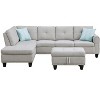NicBex Couches for Living Room 98" Left Hand Facing Sofa Couches Modern Comfy Upholstered Sofa with Chaise and Storage Ottoma - 2 of 4