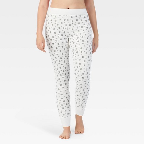 Warm Essentials By Cuddl Duds Women's Waffle Ribbed Combo Leggings - Ivory  M : Target