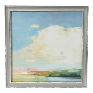 Storied Home 24" Square Abstract Landscape Print with Wood Frame and Glass Cover - 1 of 4