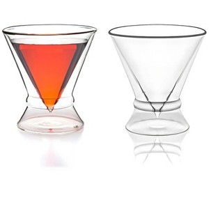 LEMONSODA Double-Walled Stemless Martini Glasses  - 8oz - 1 of 4