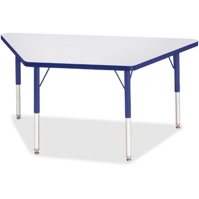Jonti-Craft Berries Elementary Height Prism Edge Trapezoid Table (24 x 48) in Blue