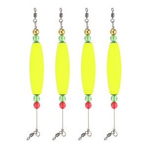 Unique Bargains Plastic Weighted Popping Corks Olive Fishing Floats Rigs 4 Pcs - 1 of 4