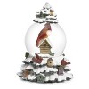 Roman Lit Swirl Cardinal Glittered Christmas Snow Globe - 3 of 4