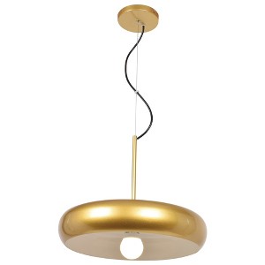 Access Lighting Small Bistro Round Colored Led Pendant with Shade Ceiling Lights Gold