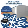 Christmas Round Rug Machine Washable Rugs for Living Room Snowflake Cilcle Rug Non Slip Bedroom Rugs Stain Resistant Carpet for Dining Room Nursery - 4 of 4