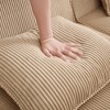 Okak Modern Corduroy Fabric Boneless Floor Futon Sofa for Living Room Bedroom,2-Seat Loveseat Rest Sofa with Comfy Backrest & Pillows - 3 of 4